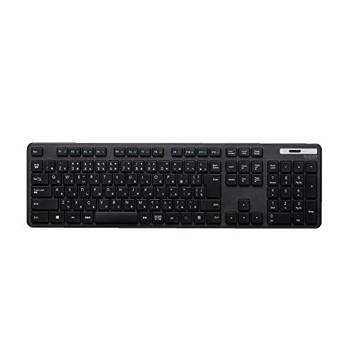 エレコム ワイヤレスキーボード メンブレン 薄型 フルキーボード テンキー ブラック TK-FDM110TXBK