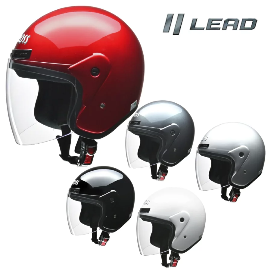 リード工業 LEAD バイク用 ジェット ヘルメット STRAX CR-720 ソリッドカラー (キャンディーレッド