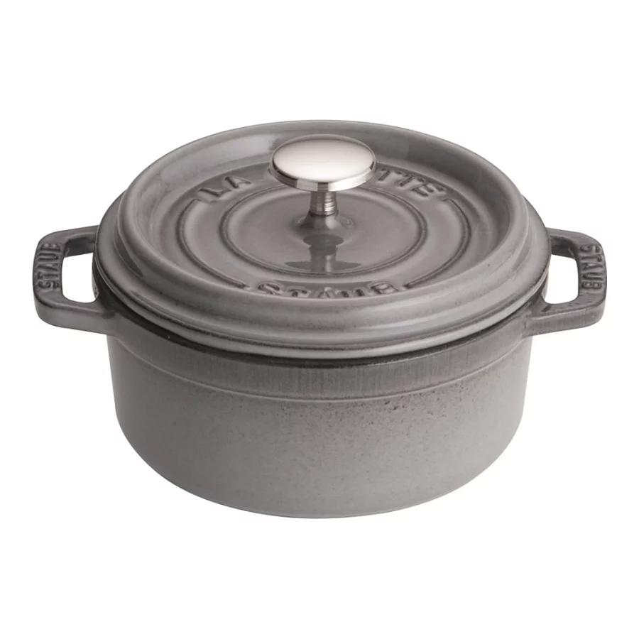 staub ストウブ ピコ・ココット ラウンド 12cm グレー 40509-474 プロユース(業務用)として販売されている国内正規販売ルートの商品です。家庭用に付属されてい