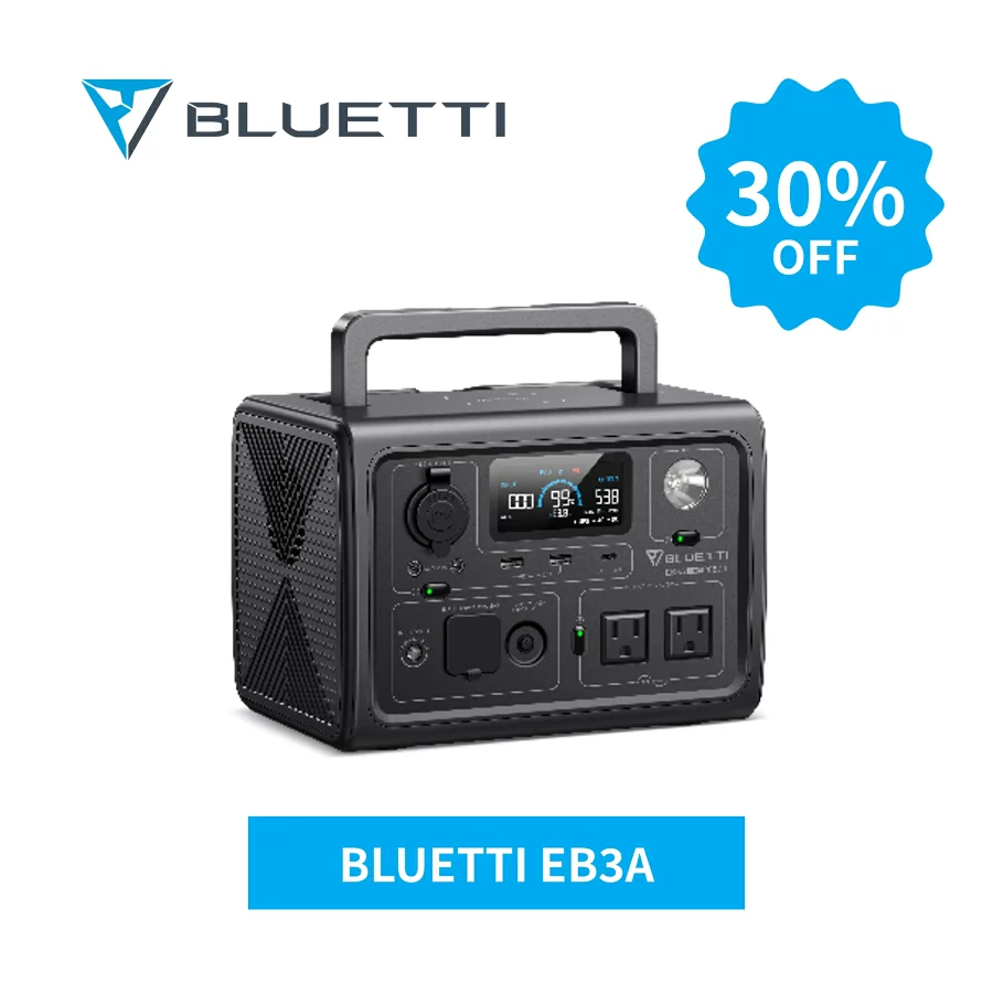 BLUETTI ポータブル電源 268Wh EB3A セット130Wソーラーパネル 600W出力